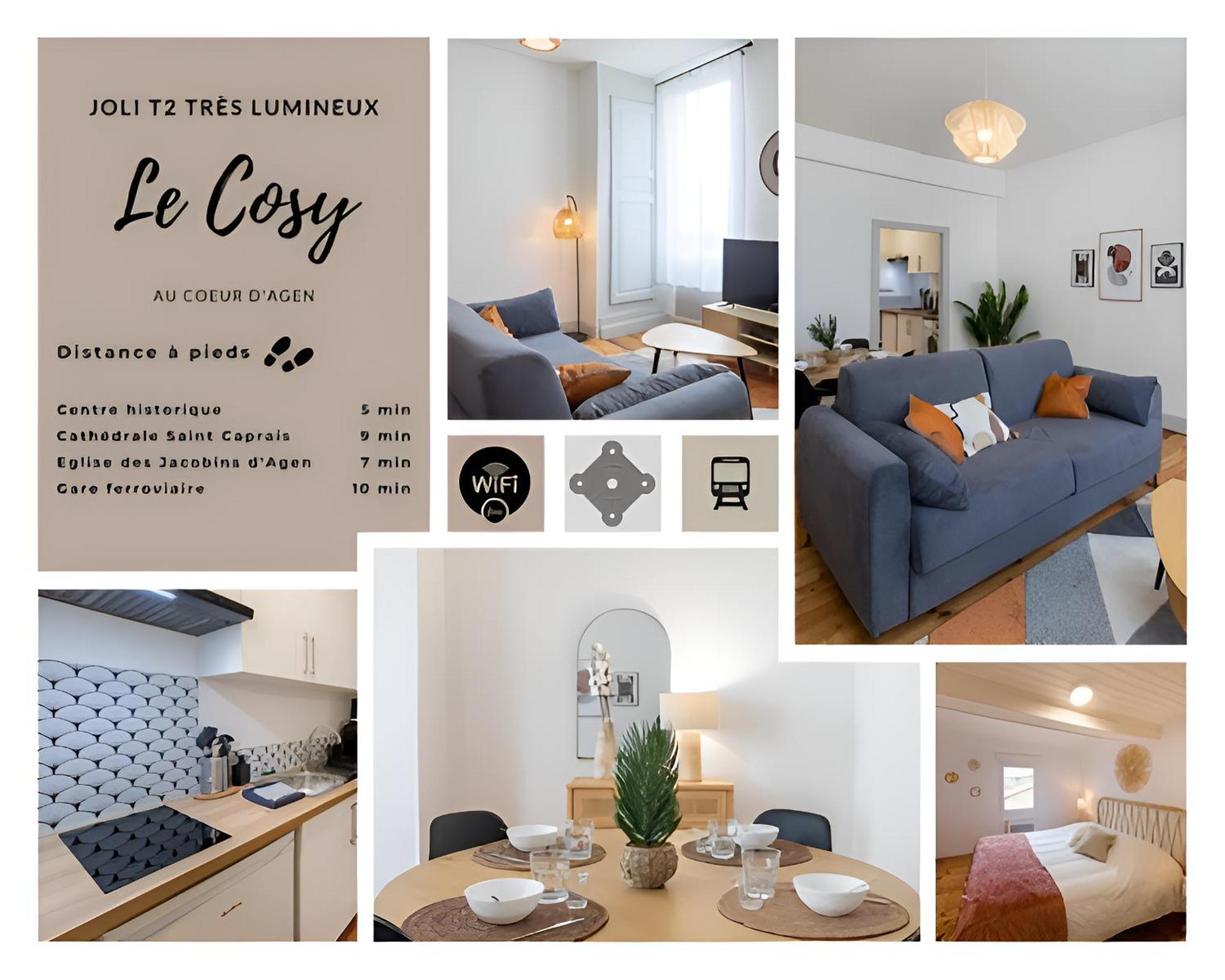 Le Cosy Magnifique T2 Neuf Centre Ville Gare 800 M アジャン エクステリア 写真